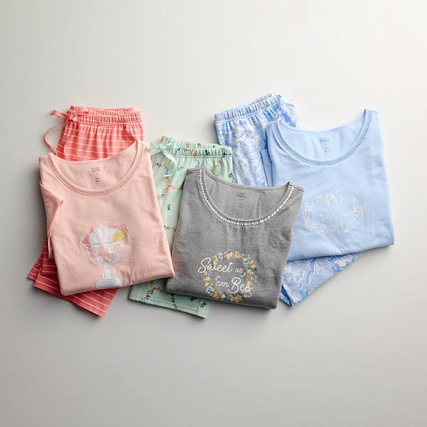 Qadın Croft & Barrow® Kapri Pijama Dəsti