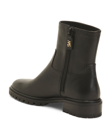 STUART WEITZMAN Leather City Zip Çəkmələri
