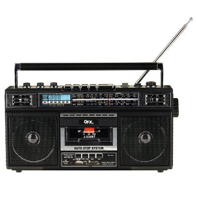 QFX® Bluetooth® Kaset USB/SD™ Kart/AM/FM/SW1-2 Radio Boom Box Qara