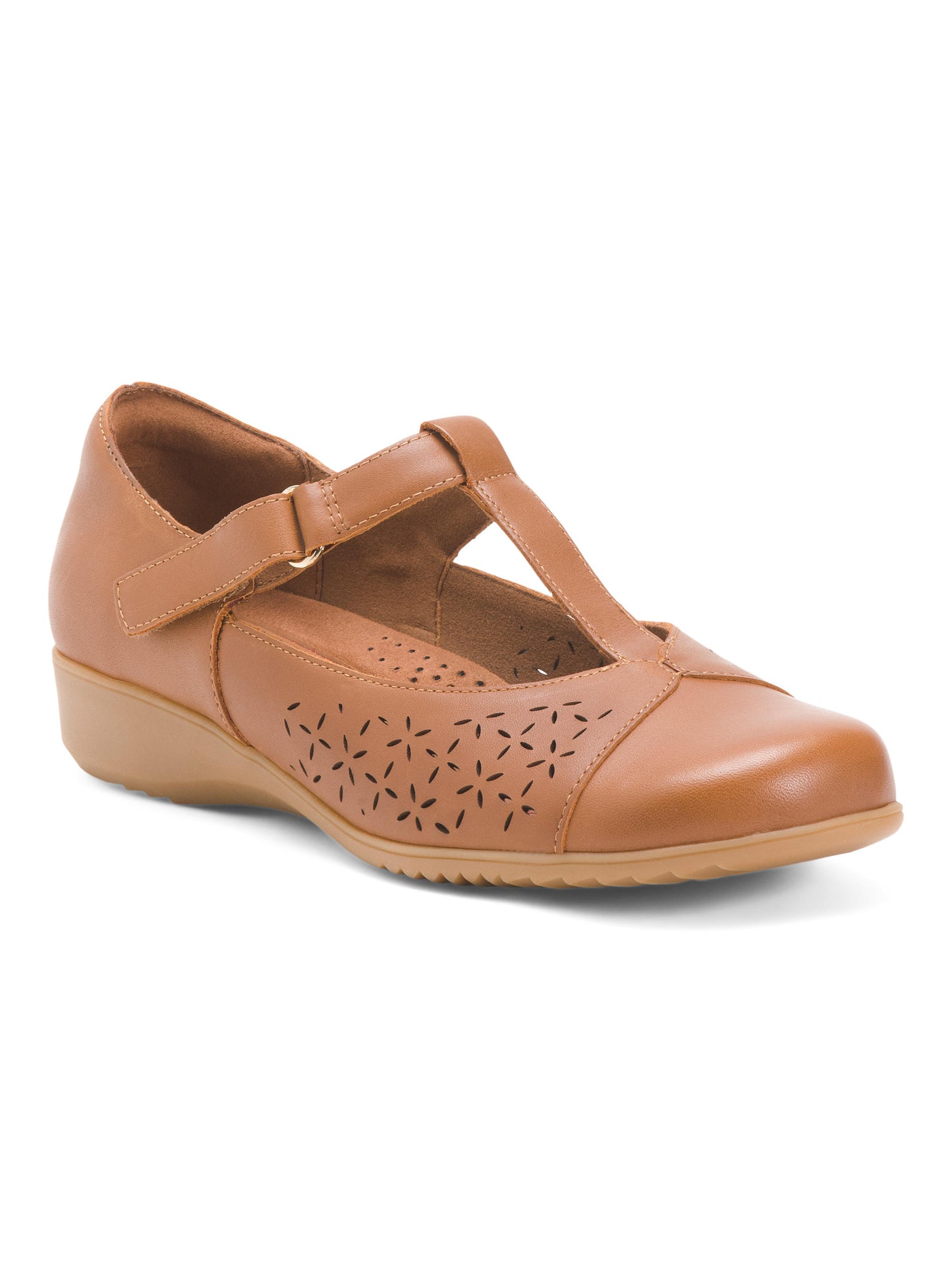 COBB HILL ROCKPORT Wide Dəri Rowen T-Strap Comfort Ayaqqabısı