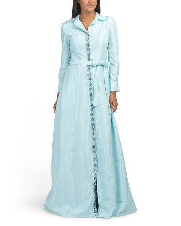 TERANI COUTURE Uzun Kol Bəzəkli Köynək Geyimi
