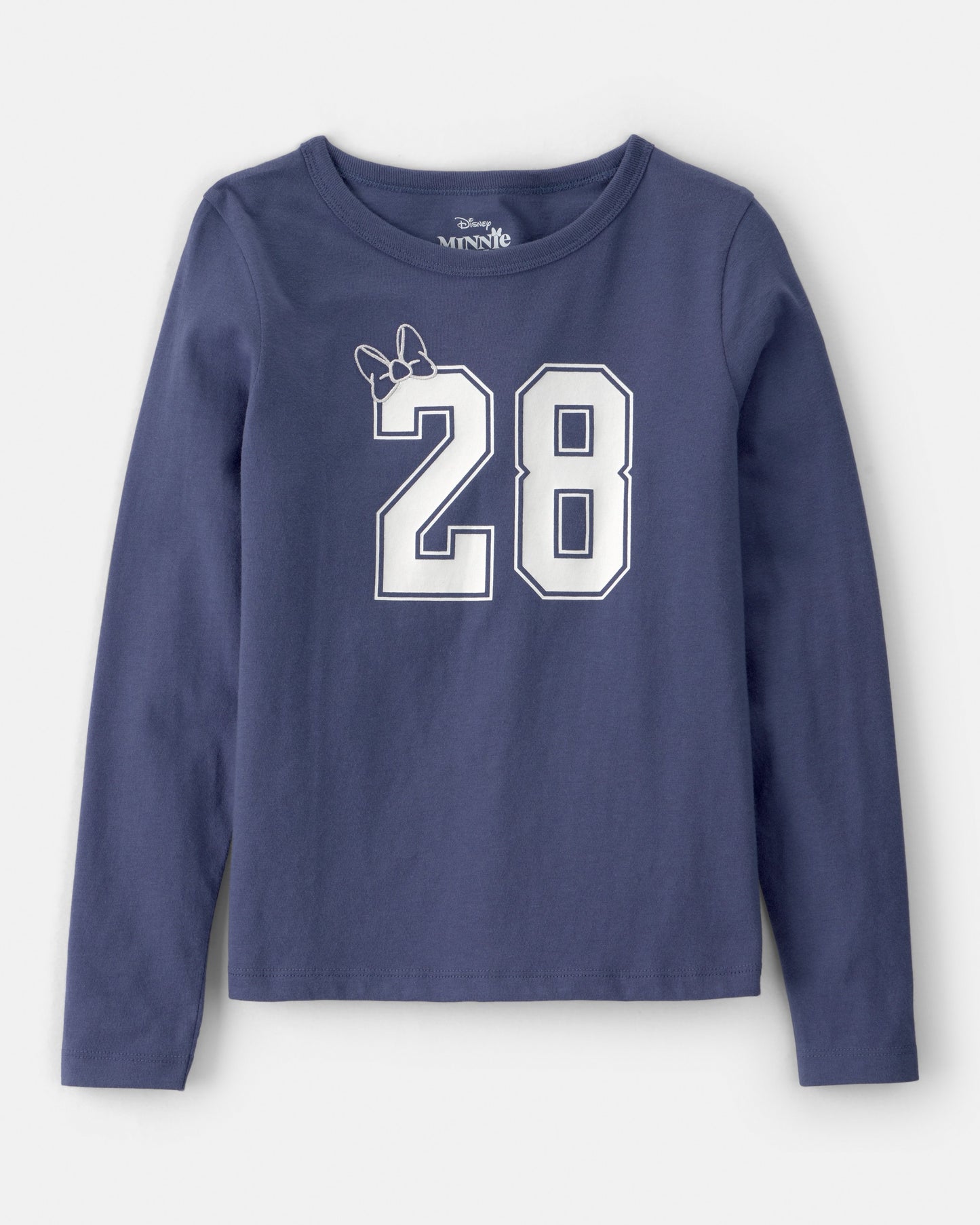 OshKosh B'gosh Qız Uşaq Disney© Minnie Mouse Uzun Tərəfli Bluzka - Tünd Mavi