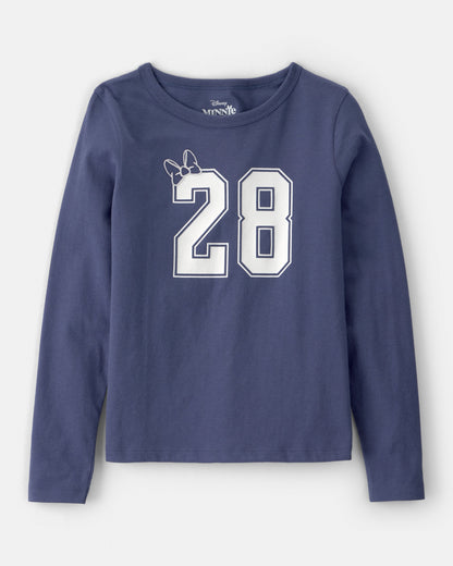 OshKosh B'gosh Qız Uşaq Disney© Minnie Mouse Uzun Kollu Köynəyi - Tünd Mavi