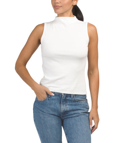 CYRUS Essential Mock Neck Sleeveless Layering Tank