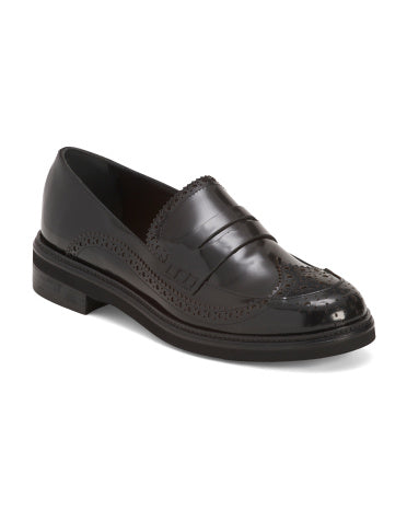 NAPOLEONI İtaliyada Hazırlanmış Patent Dəri Oxford Penny Loafers