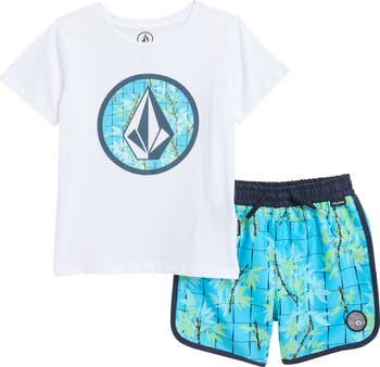 Volcom Qrafik Köynək və Üzgüçülük Şortu Dəsti