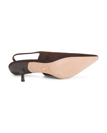 VERONICA BEARD Suede Cashel Slingback Topuqlu Ayaqqabısı