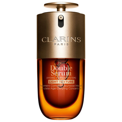 Clarins DOUBLE SERUM® Yüngül Teksturası Sıyırma, Parlaqlıq Artırma və Məsamələri İncelətmə