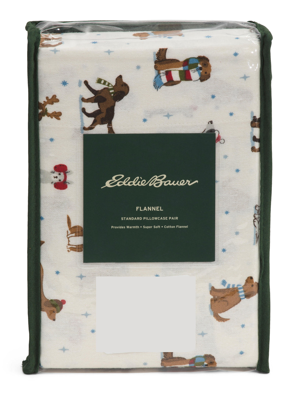EDDIE BAUER Holiday Dogs Flannel Yastıq Kilimlər Dəsti