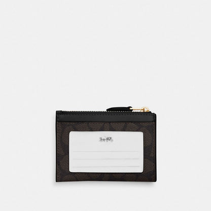 Coach Mini Skinny Kimlik Kartı Cüzdanı Signature Canvas