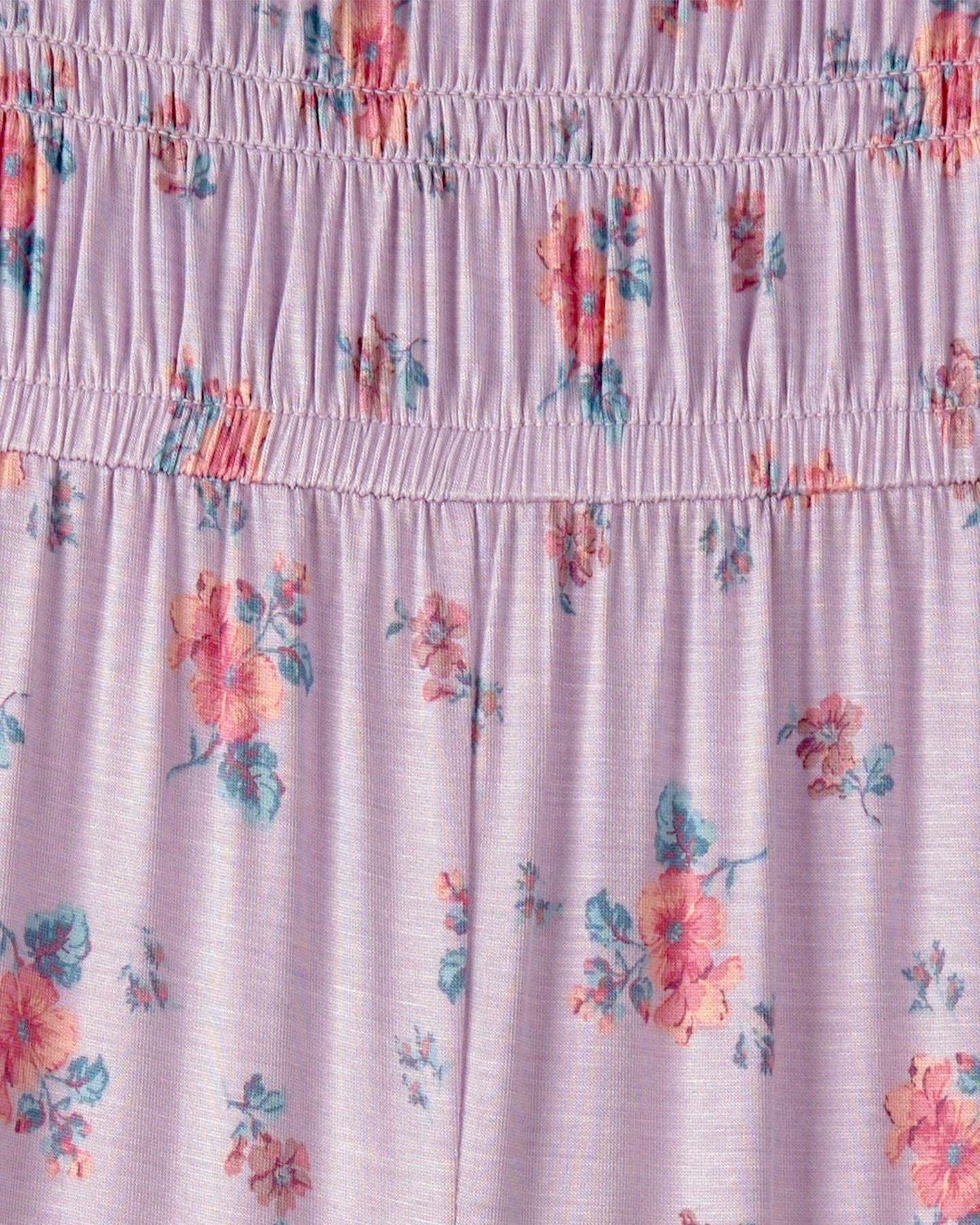 OshKosh B'gosh Qız Çiçəkli Smok Tulumlu - Bənövşəyi