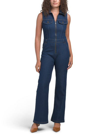 BEBE Yakalı Denim Utility Tulumbac