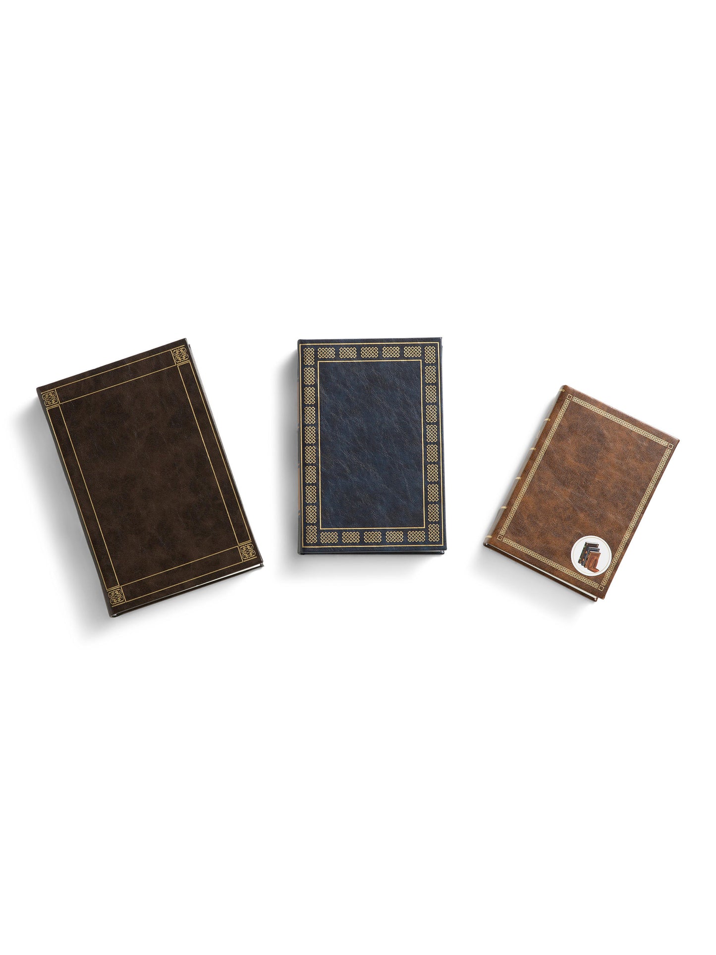 ECCOLO 3 Parça Vintage Dekorativ Dəftərlər Kitab Rəfi Dekorası