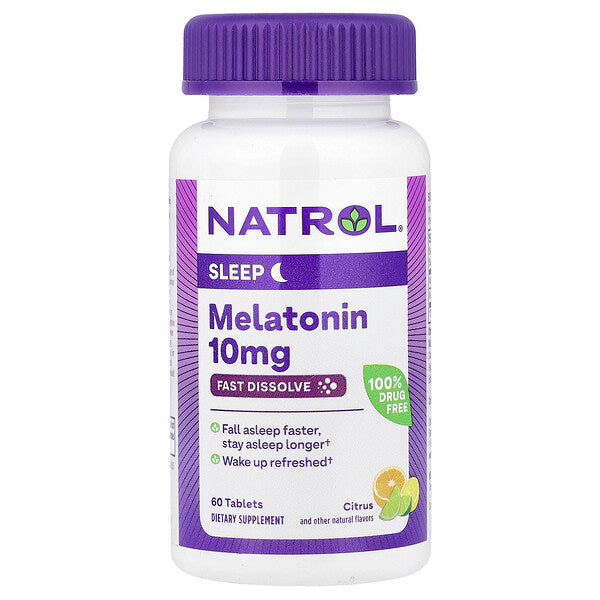 Natrol Melatonin Sürətli Eriyen Sitrus 10 Mg 60 Tablet