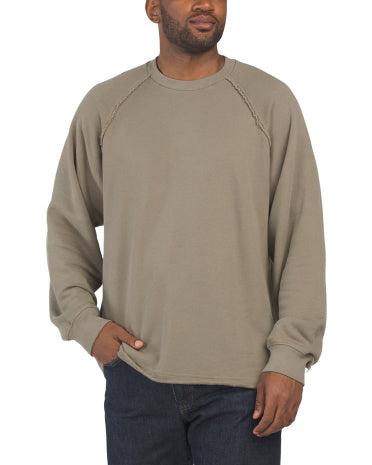 HELMUT LANG Destructed Crew Neck Sweatshirt