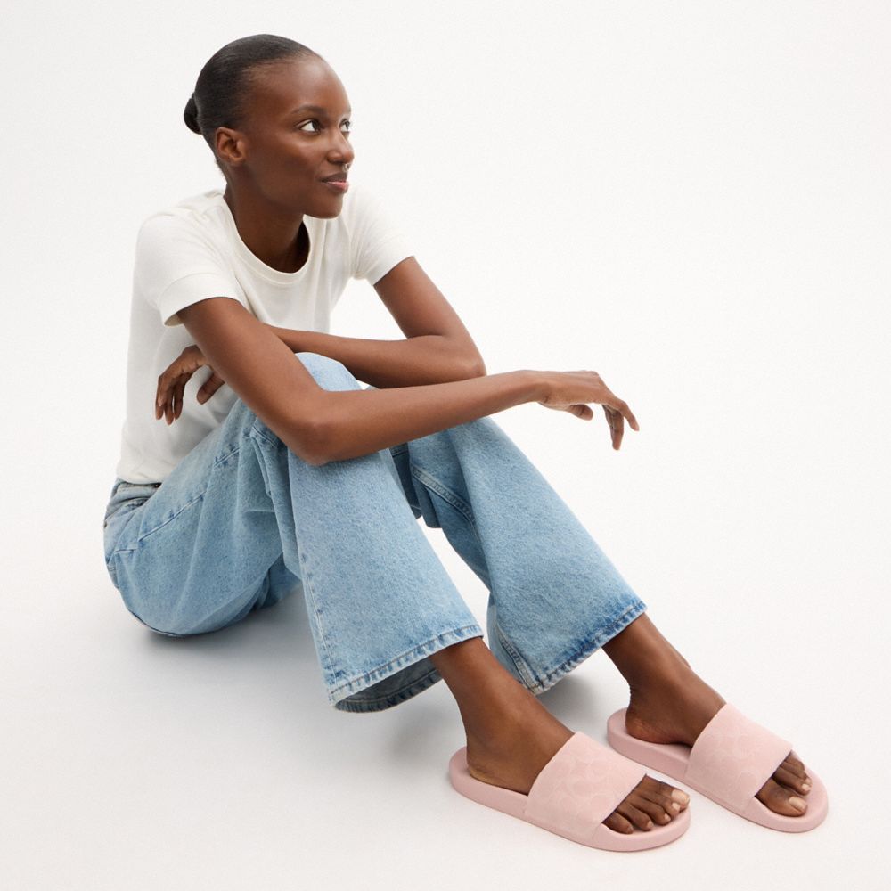 Coach Udele Sport Slide In Signature Denim