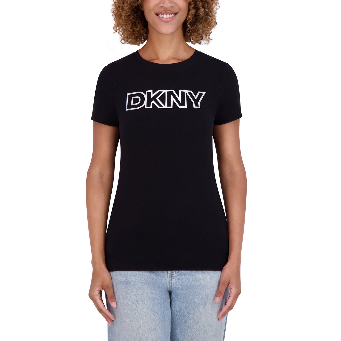 DKNY Sport Qadın Qısa Rəvan Loqo Köynəyi