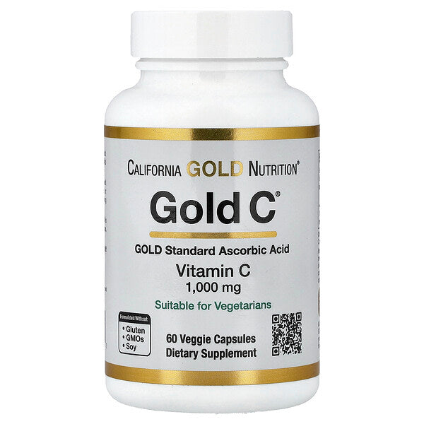 California Gold Nutrition Gold C USP Dərəcəsi C Vitamini 1000mg 60 Bitki Kapsulu
