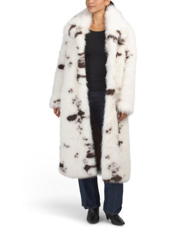 NVLT Faux Fur Coat With Oversized Collar