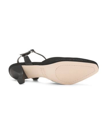 DONALD PLINER Suede Cion Slingback Topuqlu Ayaqqabı