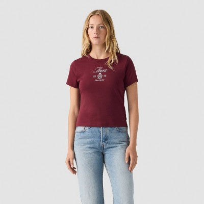 Levi's Qadın Qrafik Rickie Köynəyi - Tawny Port L