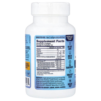 Oceanblue Professional Omega 3 2100 Vitamin K2 D3 Narıncı 60 Softgels