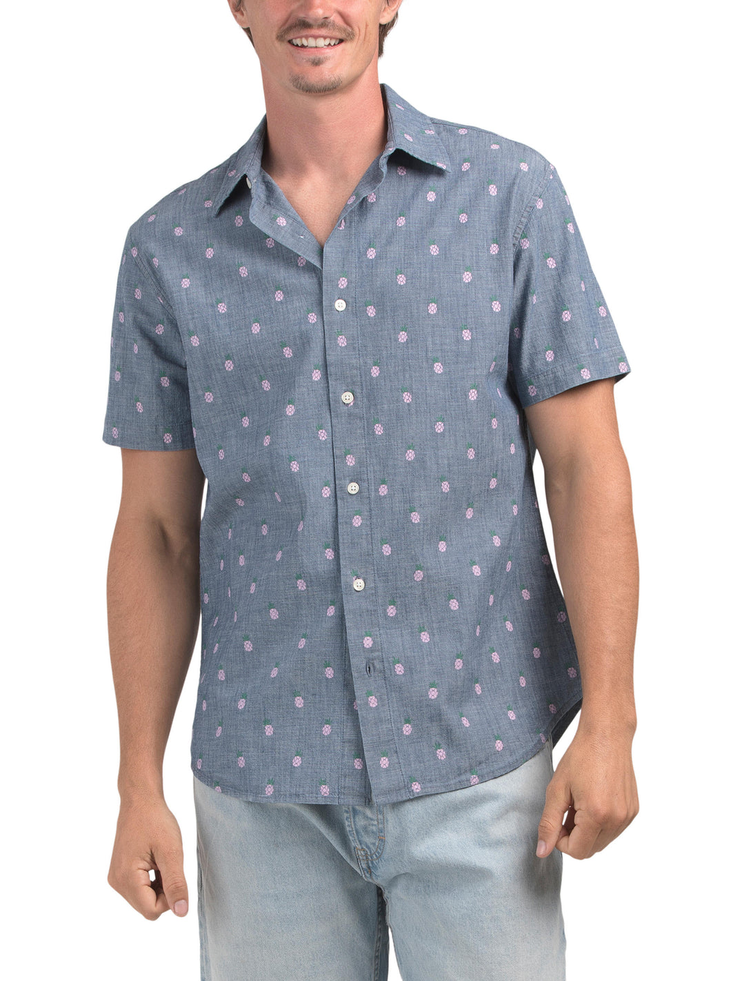 BONOBOS Riviera Ananas Qısa T袖 Toxumalı Köynək