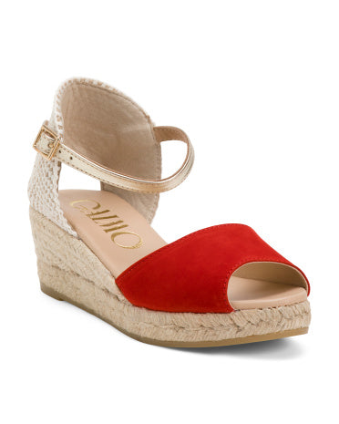 GAIMO İspaniyada Hazırlanmış Espadrille Cunei Sandal Ayaq Bilək Kəmərli