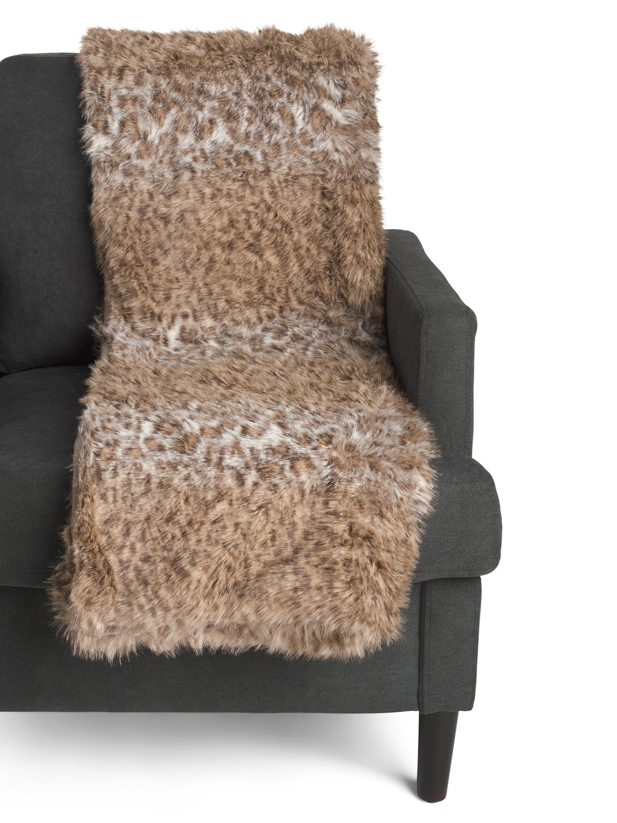 RACHEL ZOE Leopard Print Saxta Fur Örtük