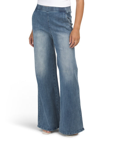 SAIGE DENIM Elastik Belli Cins Şalvar