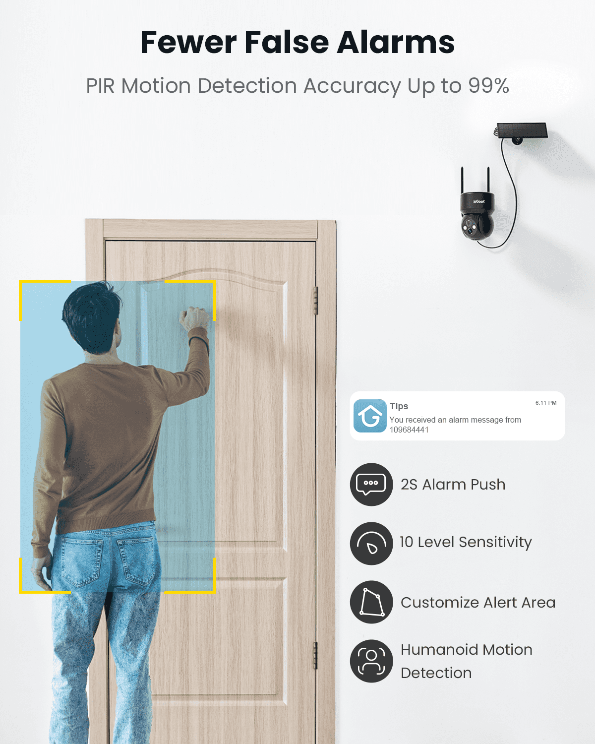 ieGeek Wireless Outdoor Security Camera 2K 360° PTZ Solar Güneş Enerjili YoxYox