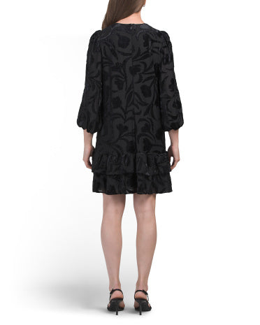 Double Tier Blouson Sleeve Mini Geyim