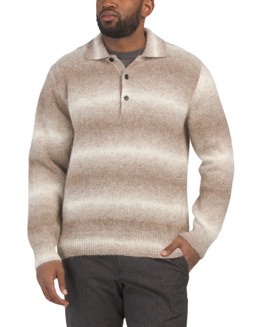 NN07 Alpaca Wool Blend Alfie Polo Sweater 6656