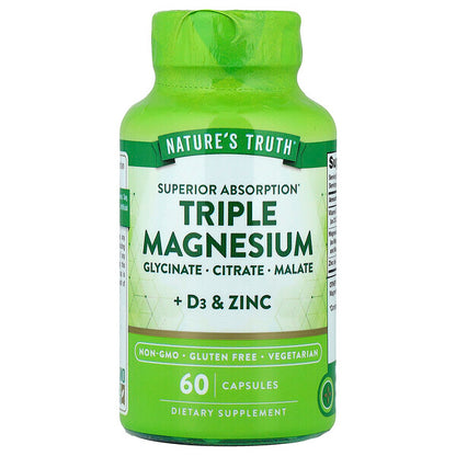 Nature's Truth Üçlü Maqnezium D3 Sink 60 Kapsul