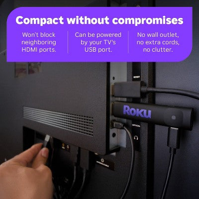 Roku Streaming Stick 2025 HD Roku Streaming Cihazı Səs Uzaqdan İdarəetmə ilə