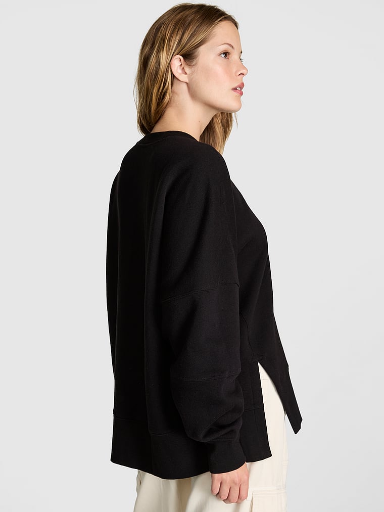 PINK Campus Fleece™ Tunic Crew Sweatshirt