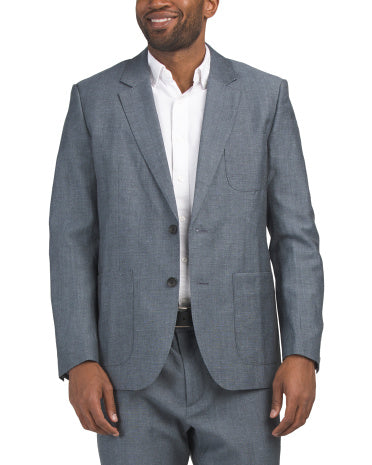 Wool Blend Butler Donegal Blazer Yün Qarışımlı Gödəkçə