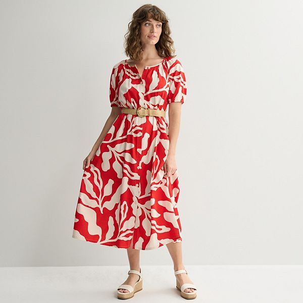 Qadın Sonoma Goods For Life® Düymə Bağlamalı Kaftan Maksi Geyim