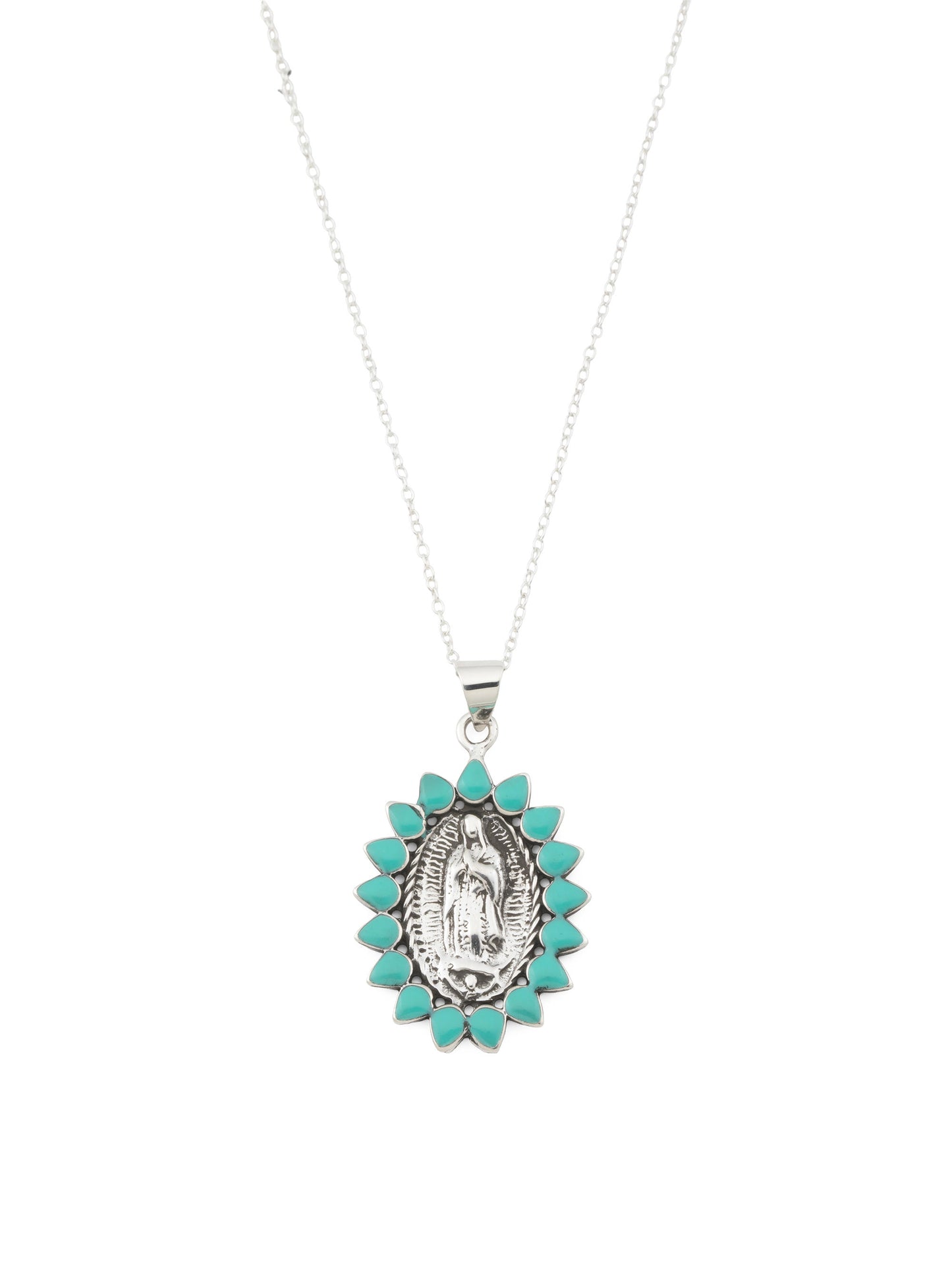 SEED & SAGE Meksikada İstehsal Edilmiş Gümüşü Firuzə Mary Gərdən