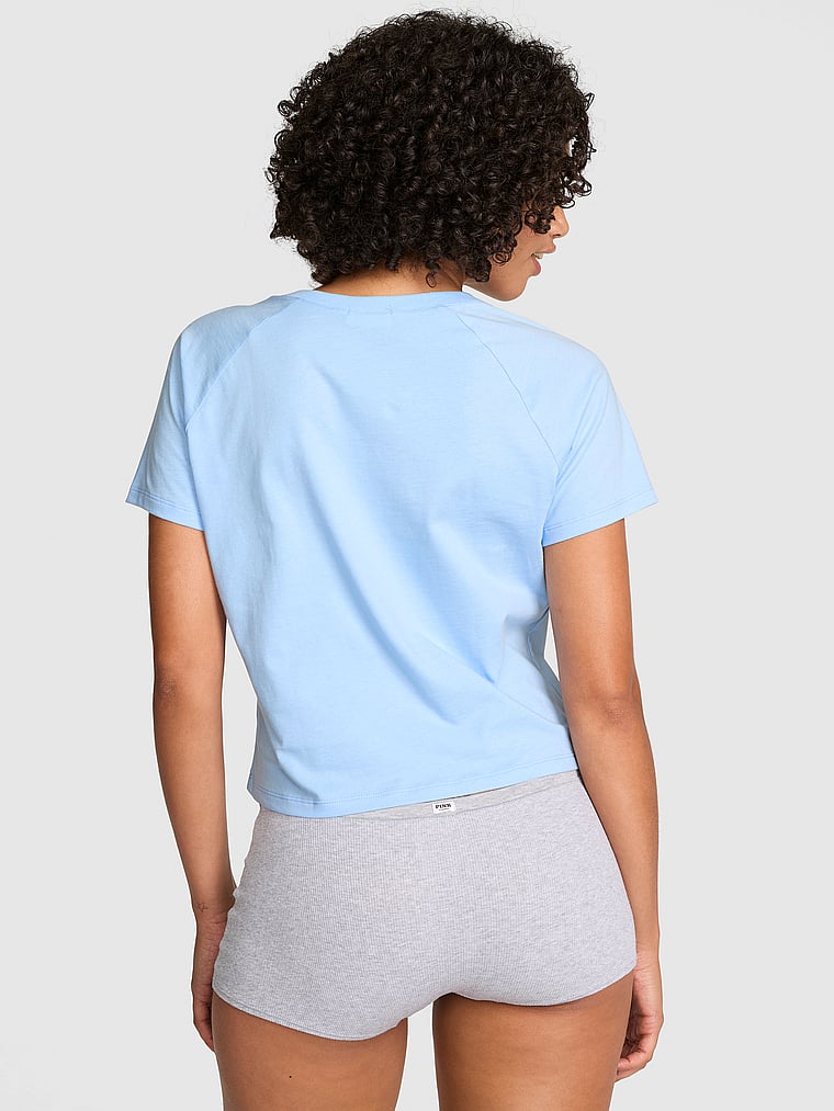PINK Pambıq Raglan Yuxu Köynəyi