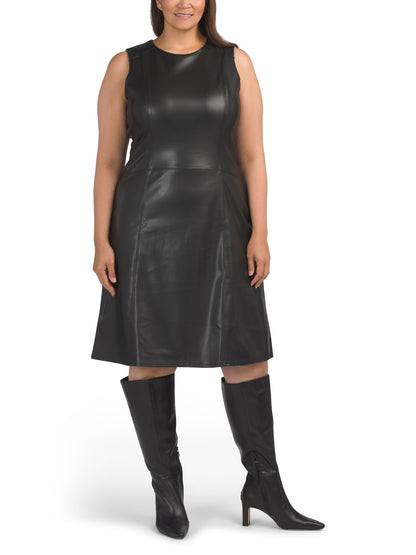 VIVID AURA Plus Midi Fit And Flare Geyim