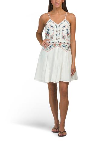 reveal designerLUCKY BRAND İşlemeli Askılı Mini Dress