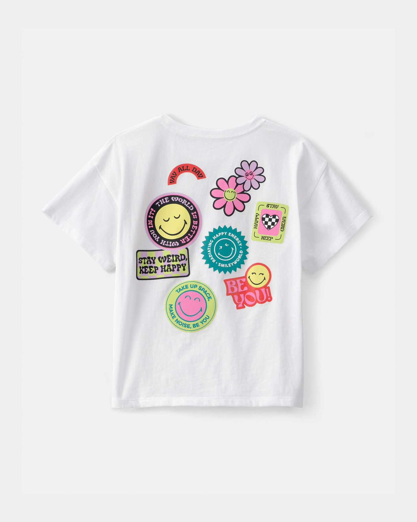 OshKosh B'gosh Qız SmileyWorld® Qrafik Köynəyi - Ağ