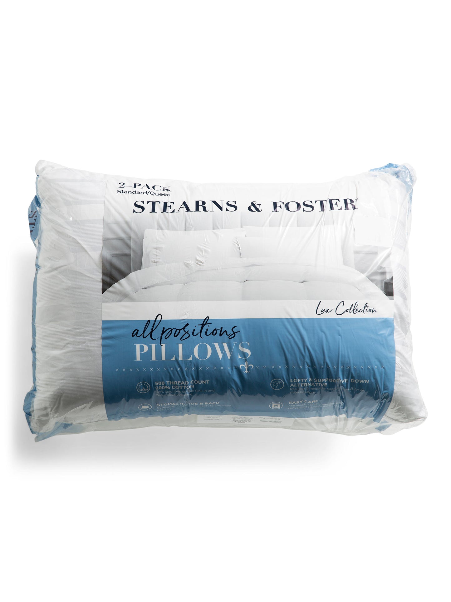 STEARNS & FOSTER 2 Paket 500tc Hər Pozisiya Üçün Yastıq