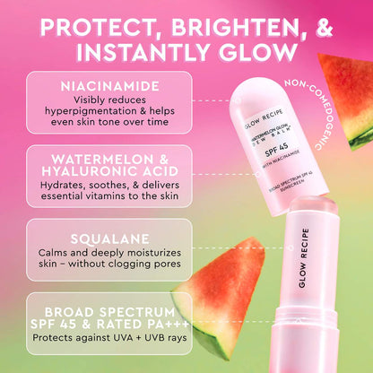 Glow Recipe Qarpız Parıltısı Niacinamid Şəfaf Günəş Kremi Çubuğu SPF 45