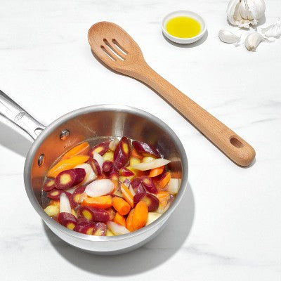 OXO 3-Parçalı Ağac Mətbəx Əşyaları Dəsti: Spatula, Qaşıq və Deşik Qaşıq