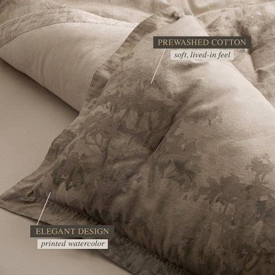 Jeremiah Brent Home 3-Parçalı Full/Queen 'Walk in the Woods' Pambıq Yorgan Dəsti Qəhvəyi