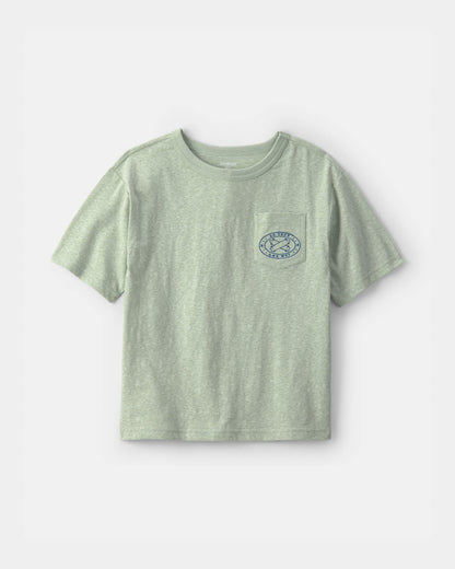 OshKosh B'gosh Oğlan 'Go Your Own Way' Sörf Qrafik Köynəyi - Yaşıl