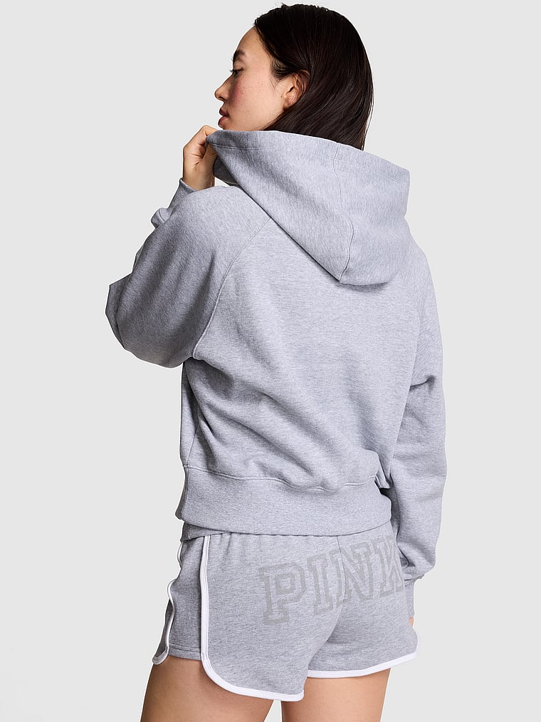 PINK Campus Fleece™ Kiçildilmiş Huddi