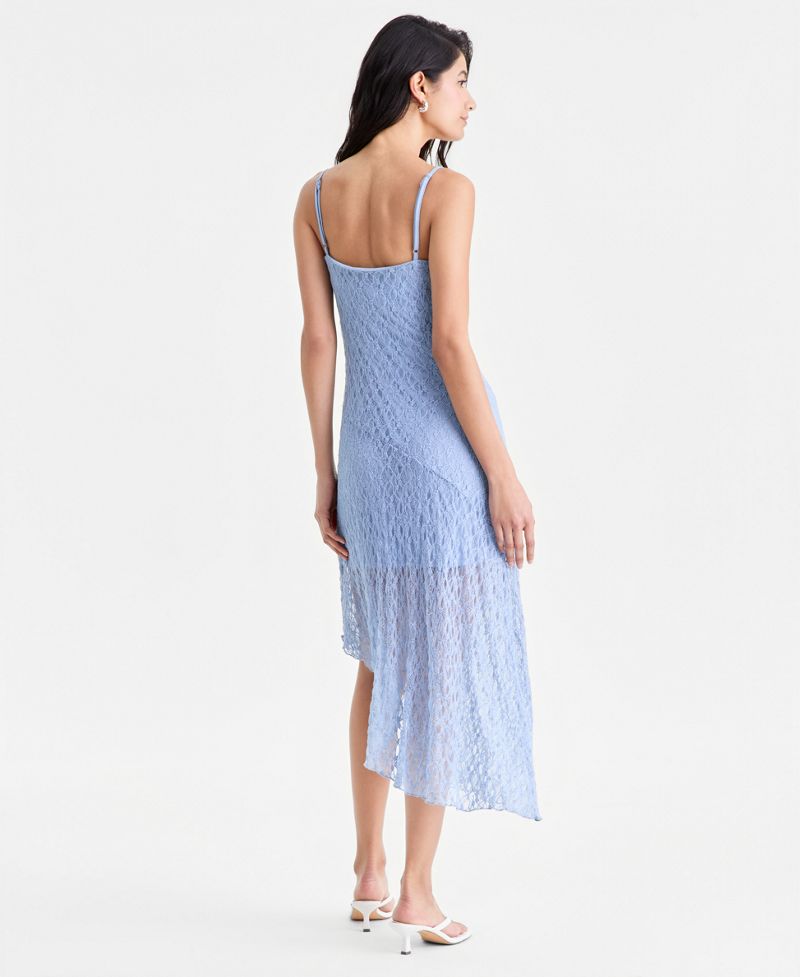 Bar III Qadın Cowl-Neck Dantel Slip Geyimi